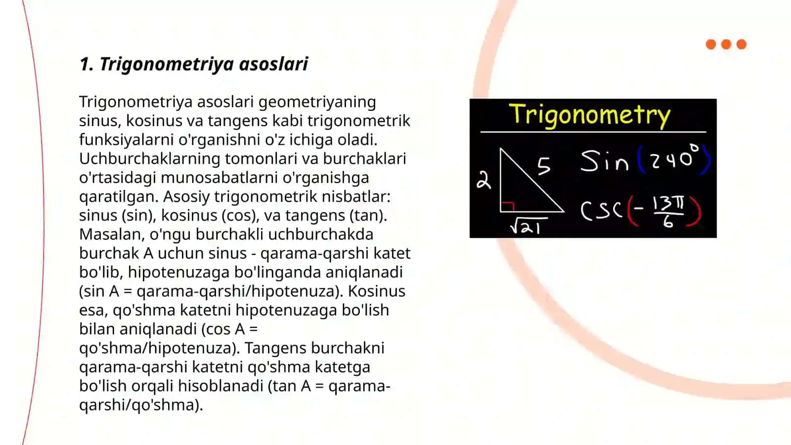 Trigonometriya asoslari 3