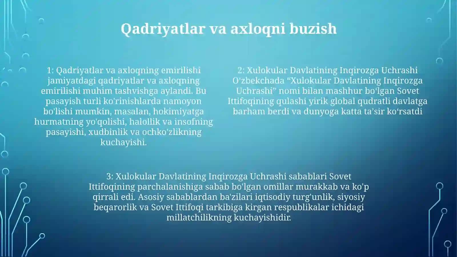 Xulokular Davlatining Inqirozga Uchrashi 3