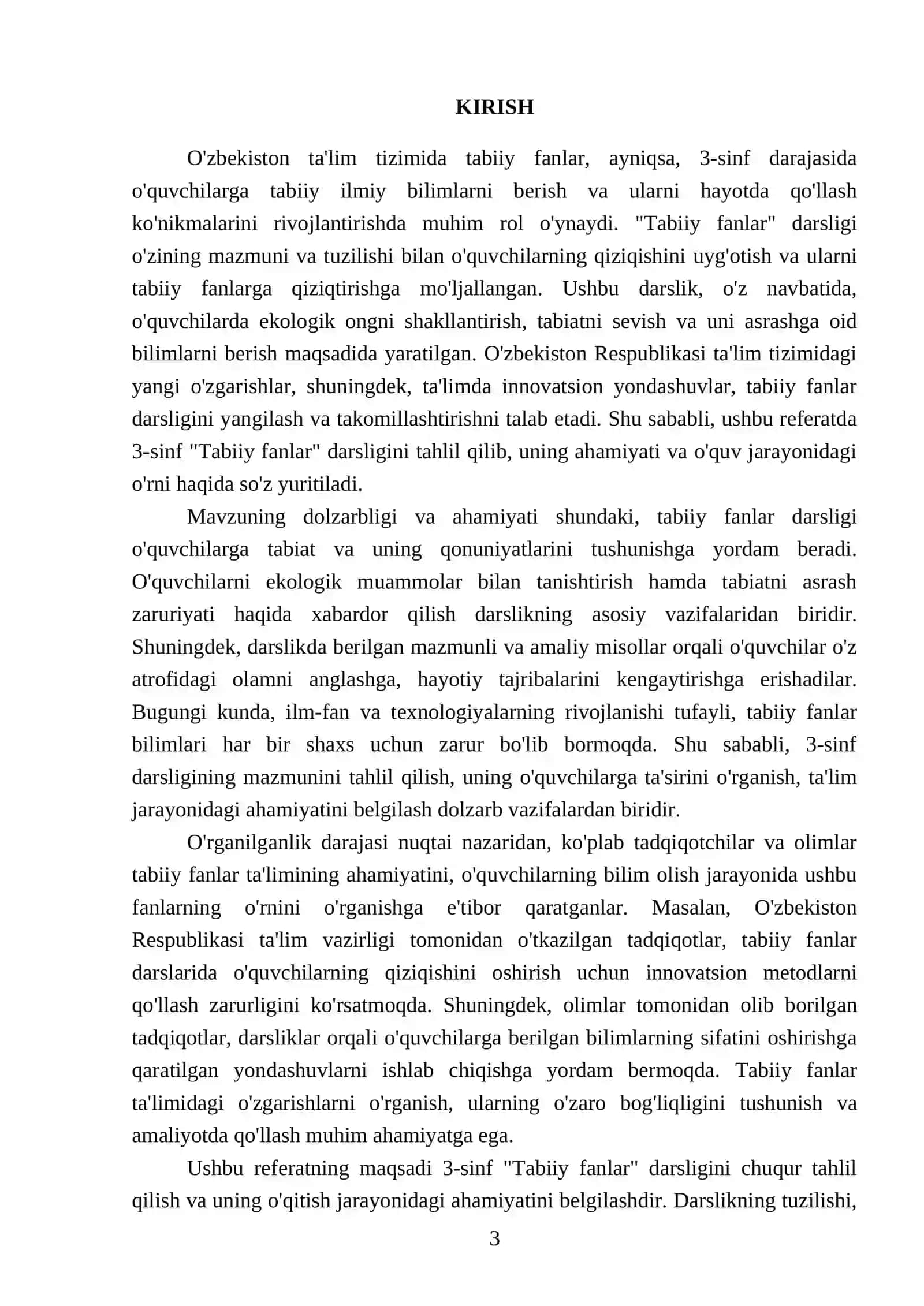 Tabiiy fanlar nazariyasi va metodikasi fanidan tayorlagan referat 3