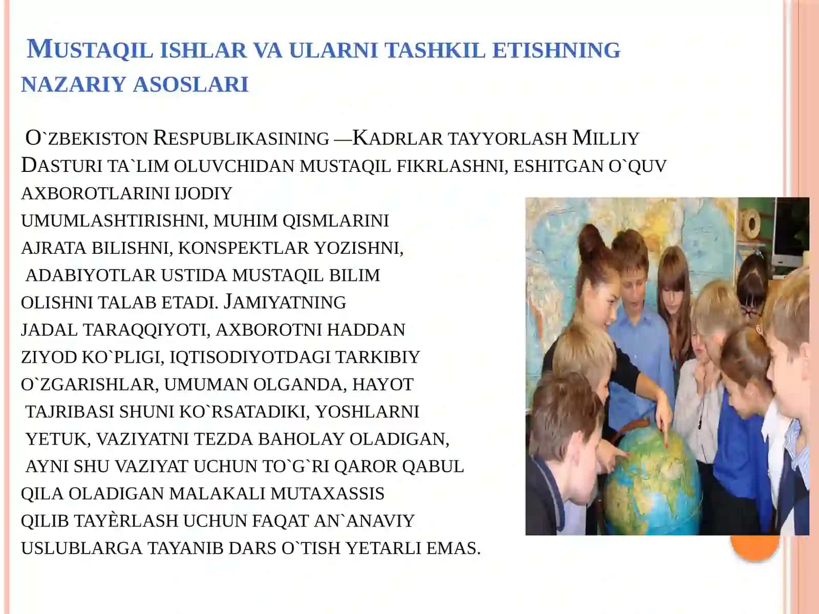 Geografiyadarslaridao`quvchilarnimustaqilbilimolishfaoliyatinitashkiletishusulvavositalari 3
