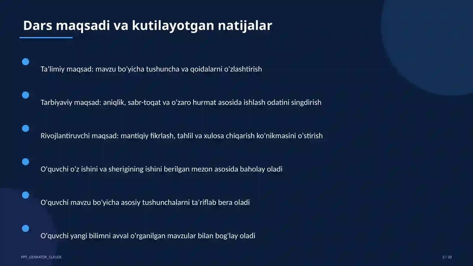 Raqamli ta'lim texnologiyalari takrorlash darsi 3