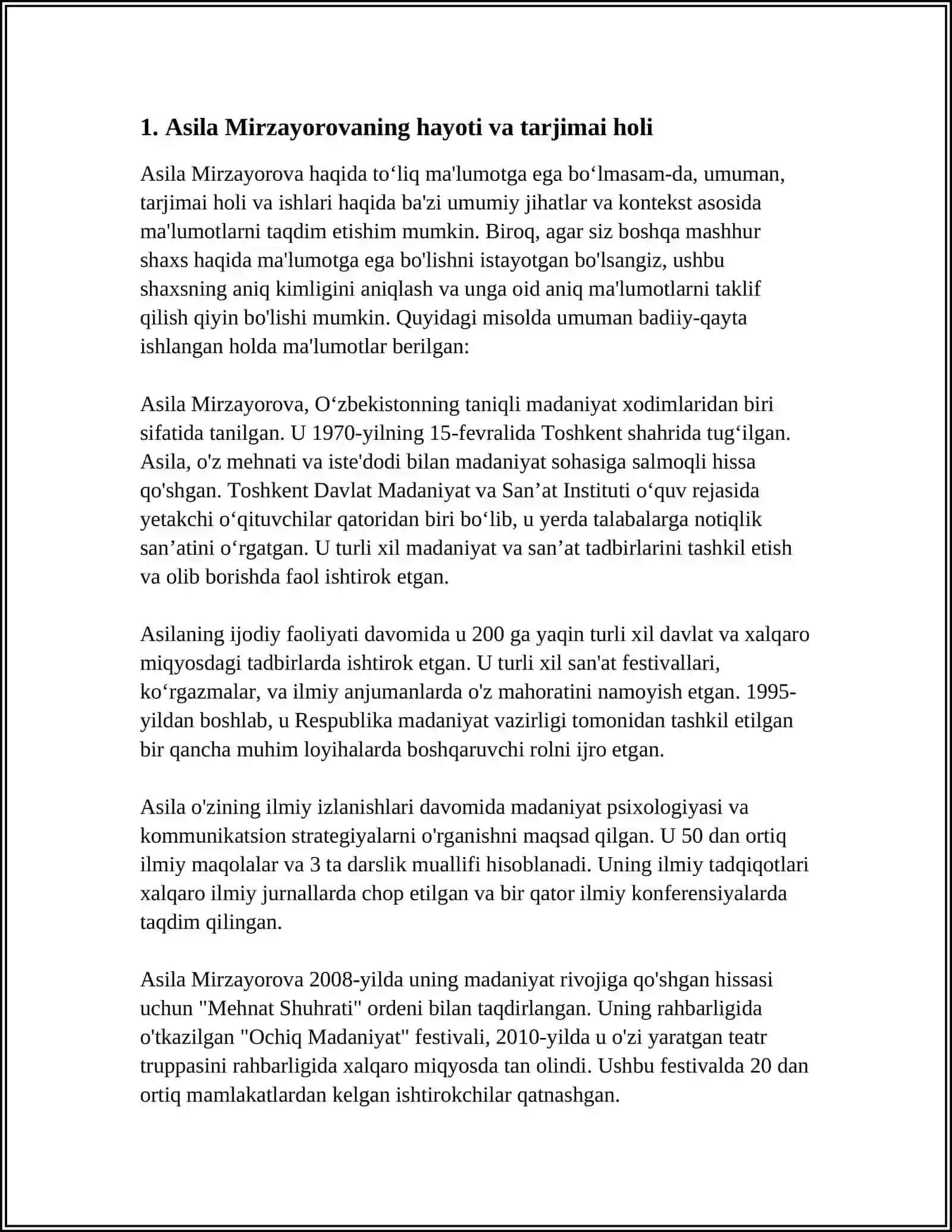 ASILA MIRZAYOROVA XAQIDA 3