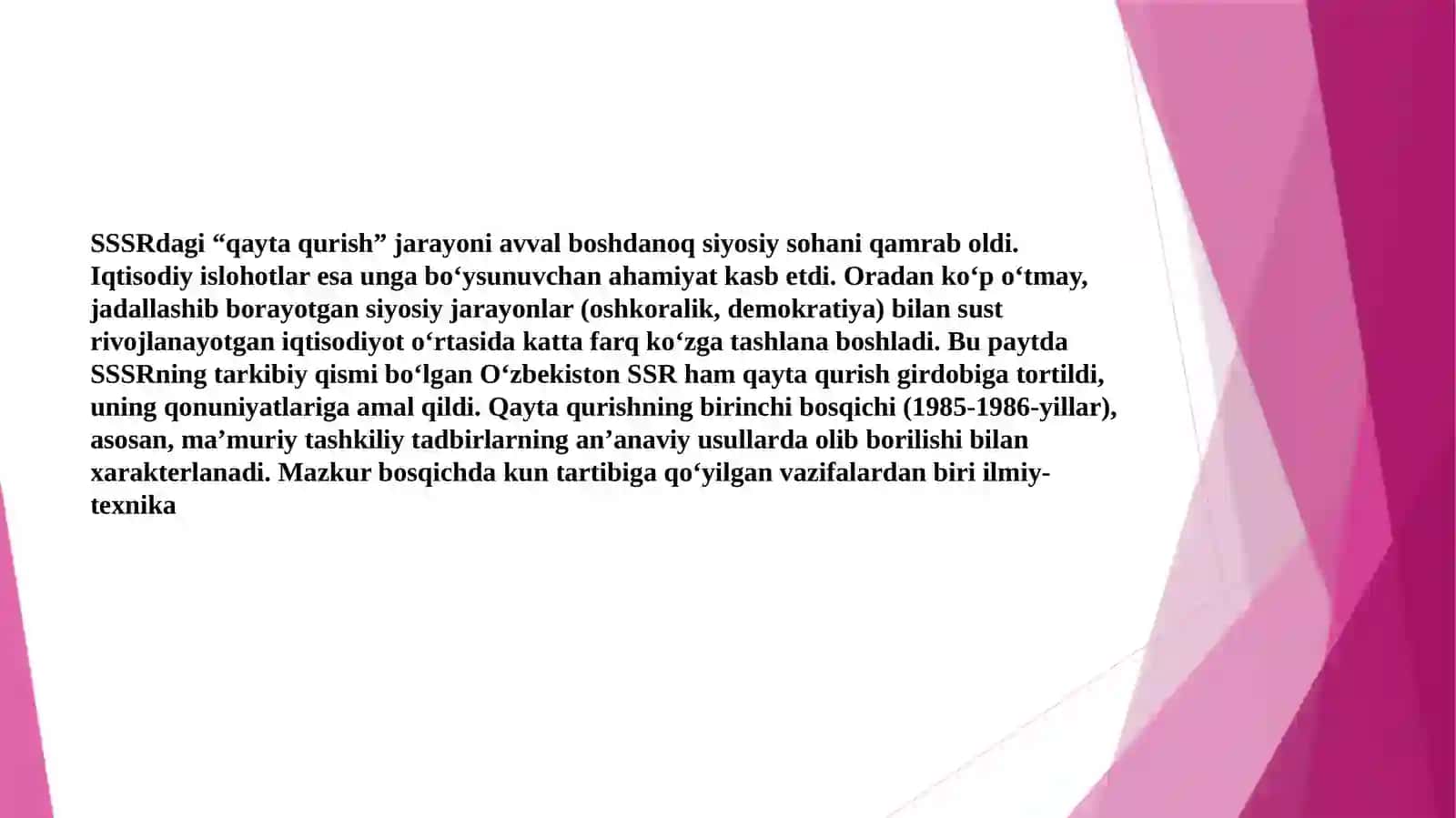 “Qaytaqurish”yillaridaO‘zbekistondagiijtimoiy-siyosiyvaziyat 3