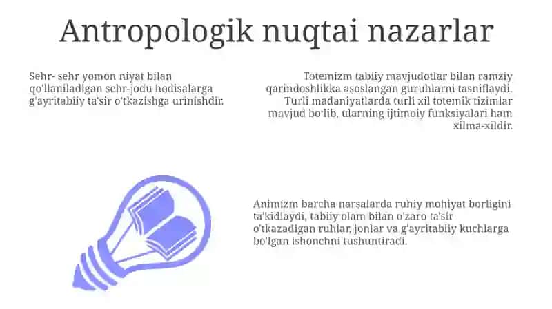 Totemizm fetishizm animizm sehr magiyalarining tasnifi 3
