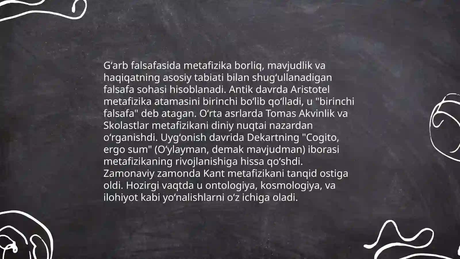 Gʻarb falsafasida metafizika 3