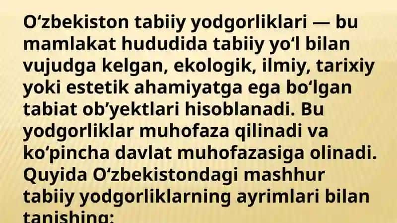 O'zbekiston tabiiy gorliklari 3