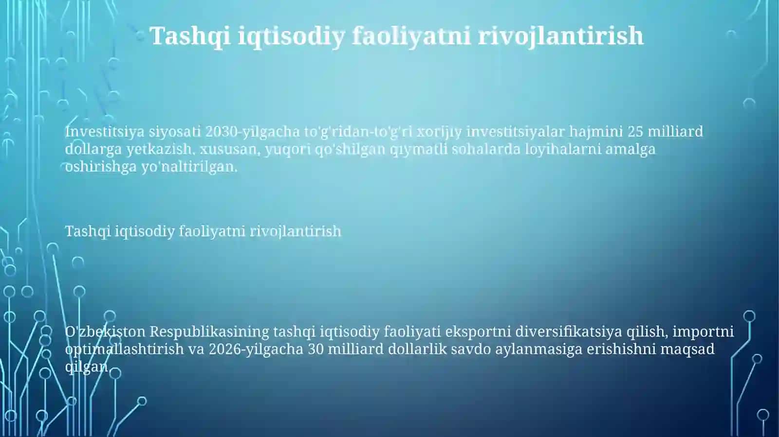 BOZOR IQTISODIYOTIGA O’TISHNING O’ZBEK MODELI 3