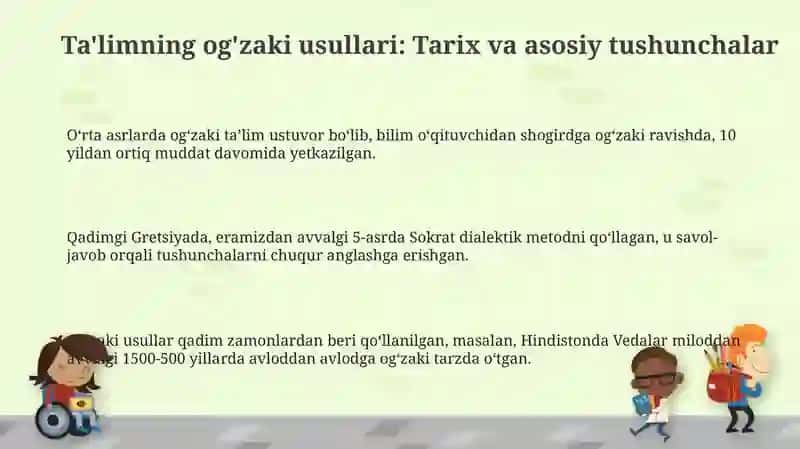 Ta'limning og'zaki me'todlari 3
