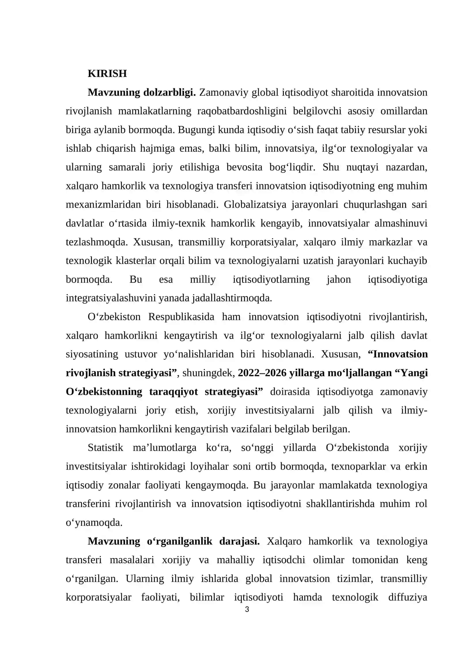INNAVASION IQTISODIYOT KURS ISHI 3