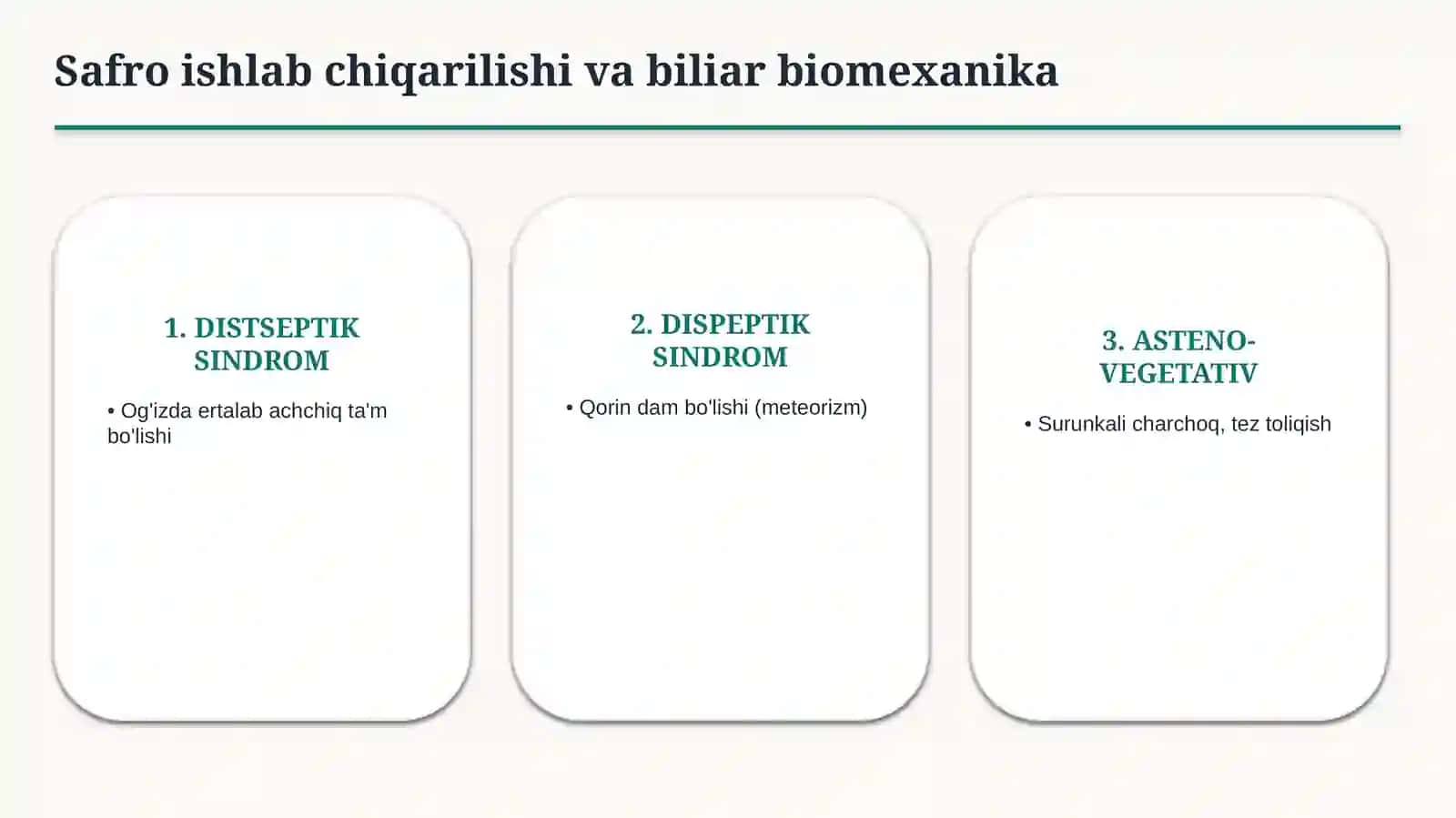 O‘T PUFAGI DISKINEZIYASI — SABABLARI, BELGILARI, TASHXISI VA DAVOLASH | 15 SLAYDLI TIBBIY TAQDIMOT 3