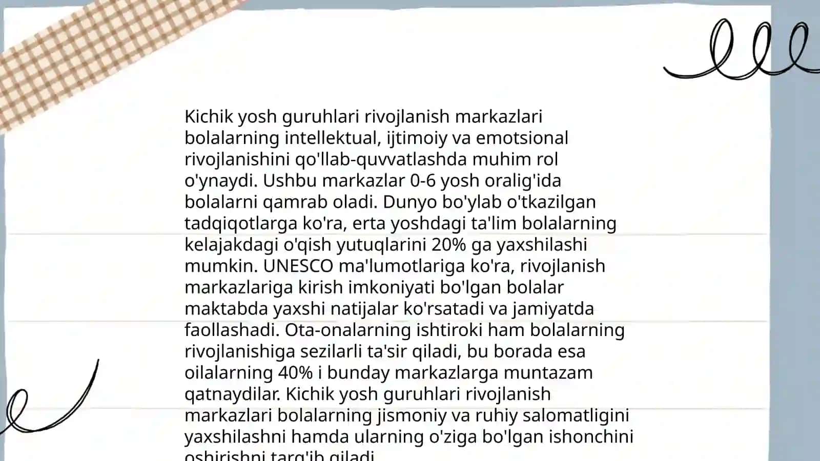 Kichik yosh guruh rivojlanish markazlarida ta'limiy faoliyatlarni tashkil etish 3