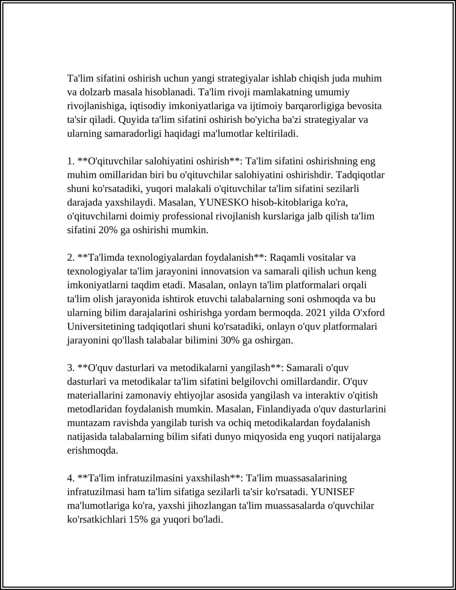 TARAQQIYOT STRATEGIYASIDATA’LIM SIFATINI OSHIRISHBO‘YICHA BELGILANGAN VAZIFALAR 3