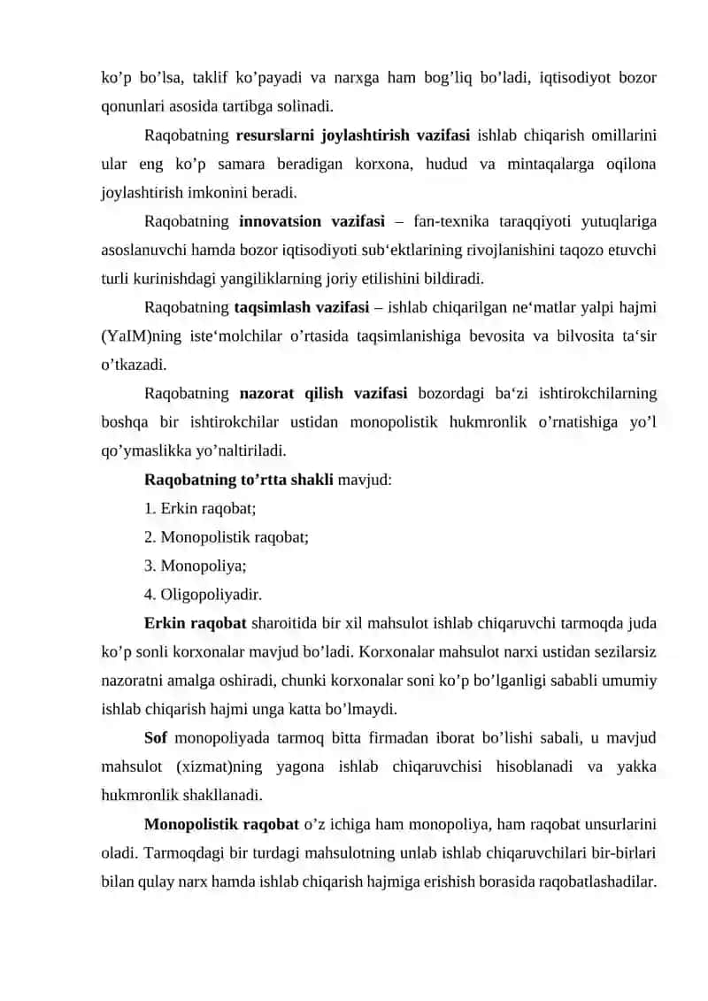 Raqobat kurashining shakllari va usullari 3