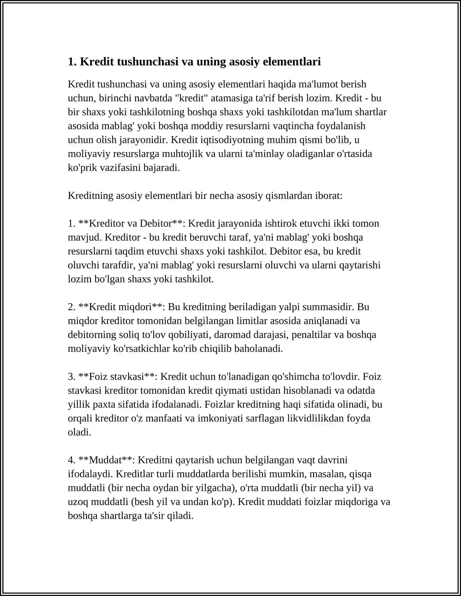 KREDIT TIZIMINING ELEMENTLARI 3