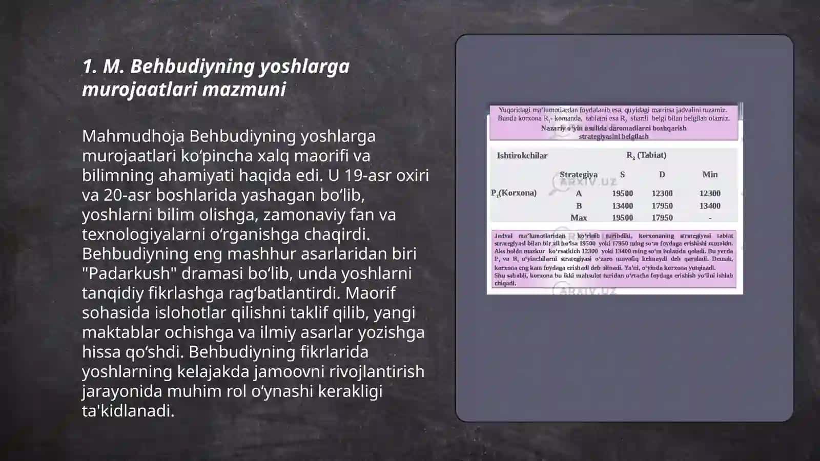 M. Behbudiyning "Yoshlarga murojaat" va "Muhtaram yoshlarga murojaat" maqolalarini tahlil etish 3