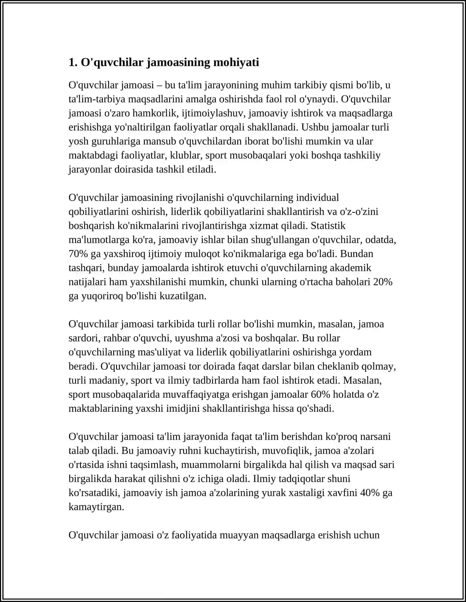 O'QUVCHILAR JAMOASI - YAGONA PEDAGOGIK JARAYONNING ASOSIY SHAKLI 3