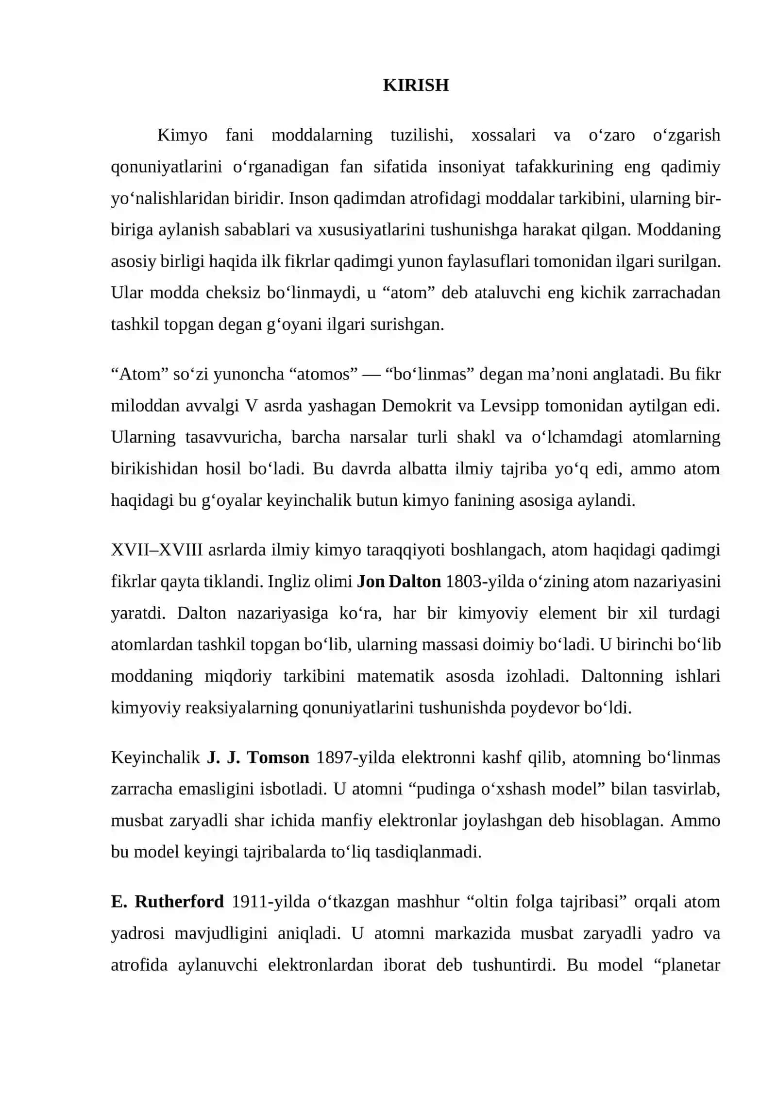 Atom tuzilish nazariyasi va valentlikning yaratilish tarixi 3