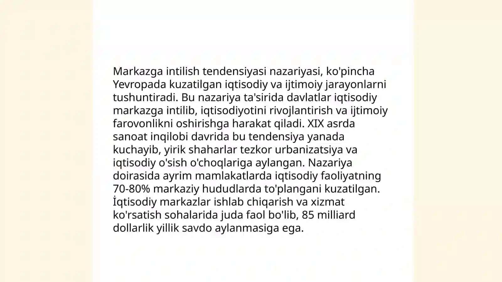 Markazga intilish va markazdan qochish tendensiyalarini aniqlash 3
