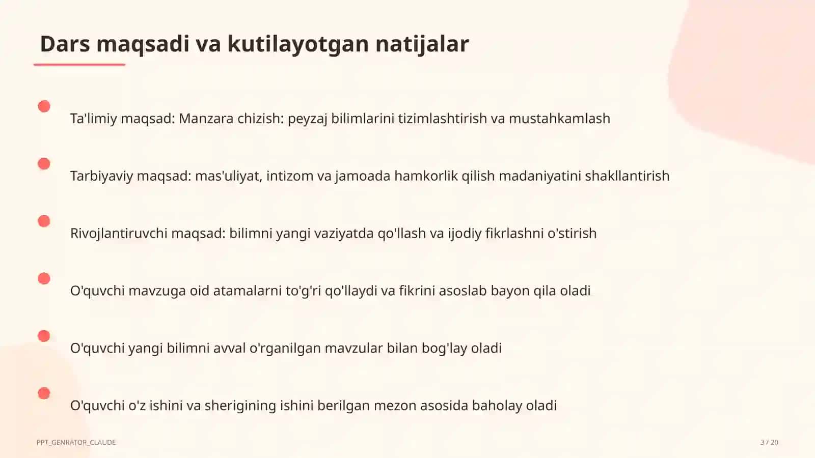 Manzara chizish: peyzaj (3-sinf) 3