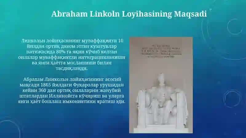 Abraham Linkoln Loyihasi 3