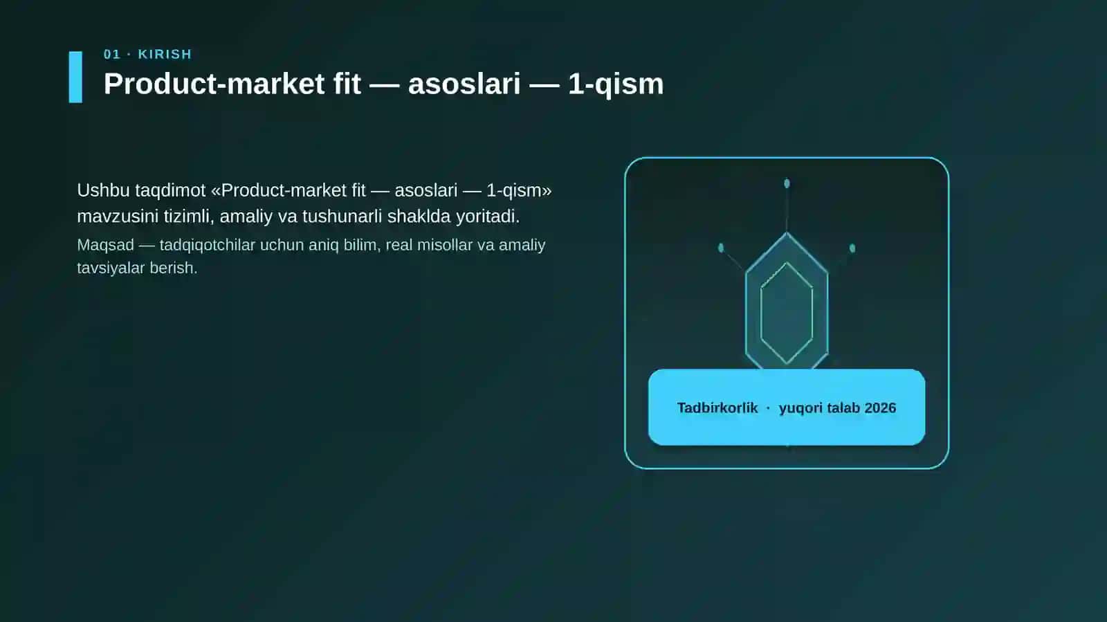 Product-market fit — asoslari — 1-qism 3