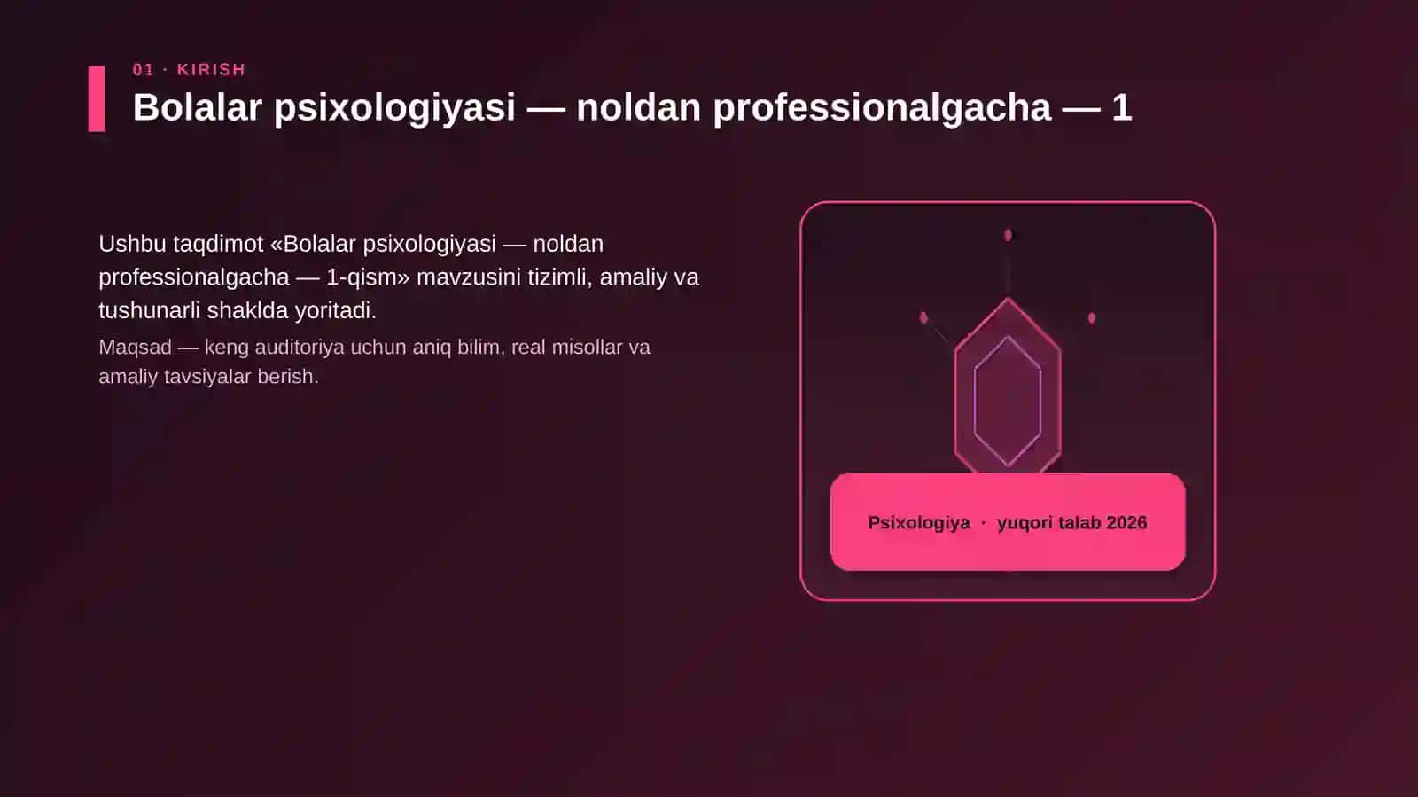 Bolalar psixologiyasi — noldan professionalgacha — 1-qism 3