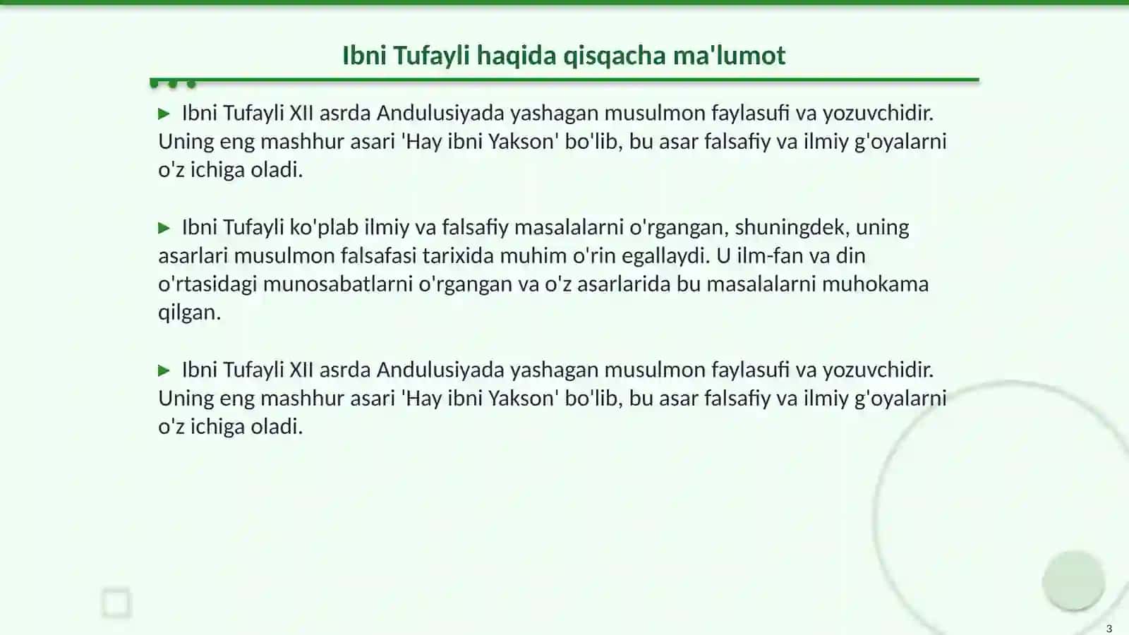 Ibni Tufayli va Ibni Sinoning "Xay ibni Yakson oʻgʻli" risolasi 3