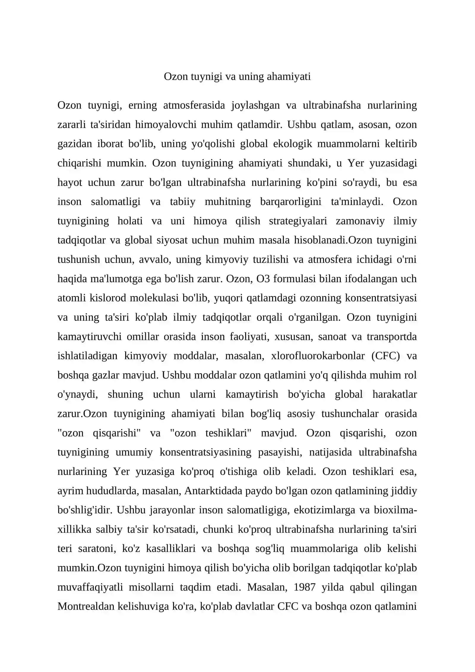 OZON TUYNIGINING OLDINI OLISH 3