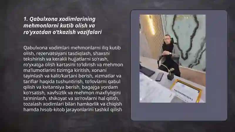 Mehmonxona xizmatlarida xodimlarni vazifalari 3