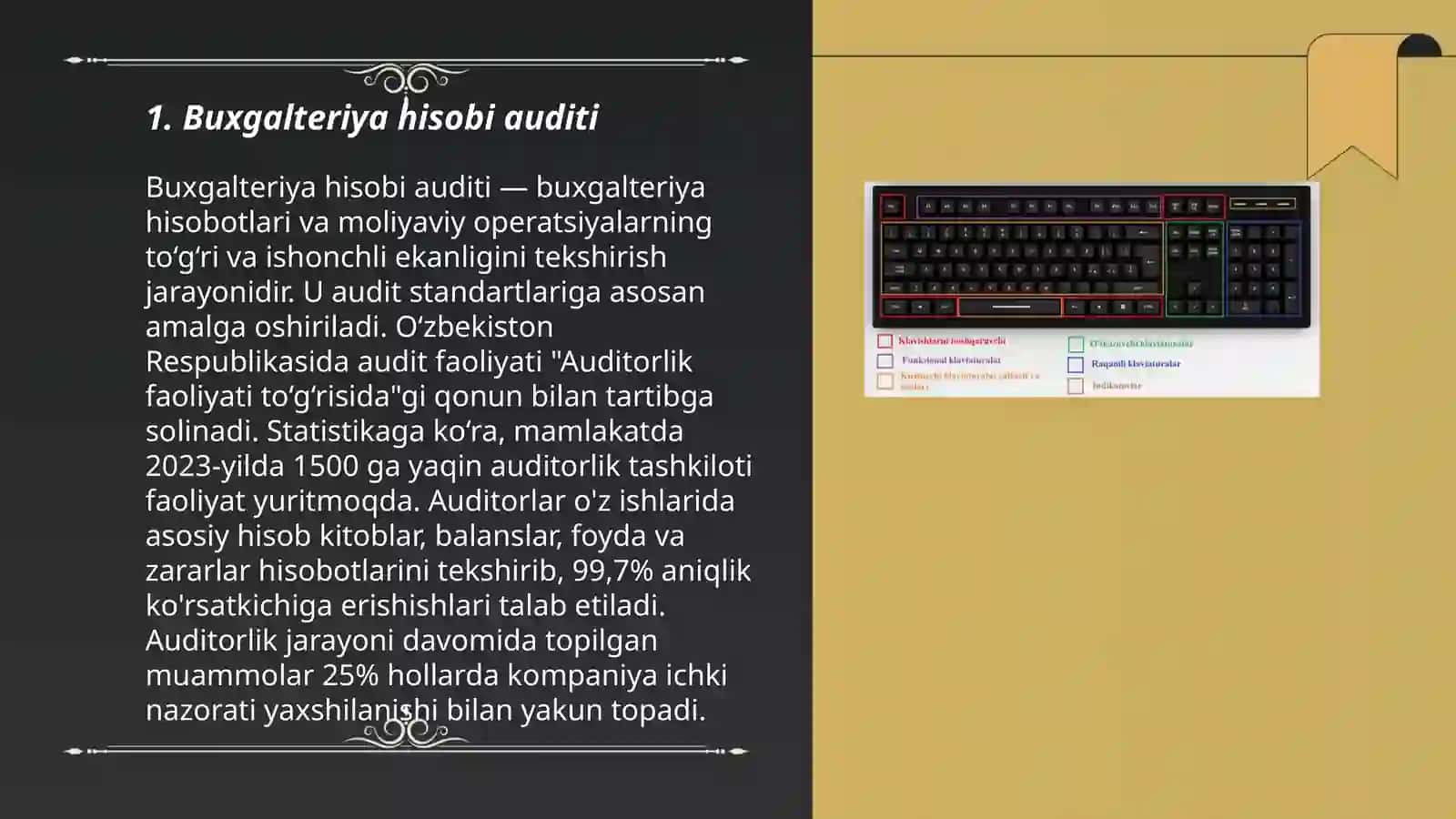 Bank bo‘limlarini (Buxgalteriya, kredit, valyuta, kassa, va boshqa) auditdan o’tkazish bo‘yicha tahlili 3