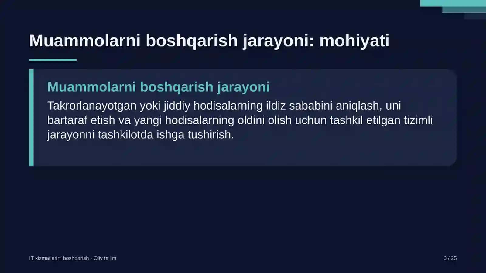 Xususiy klinikalarda muammolarni boshqarish jarayonini joriy etish 3
