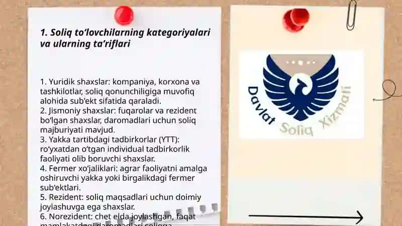 Soliq toʻlovchilarning ayrim toifalarini soliqqa solish 3
