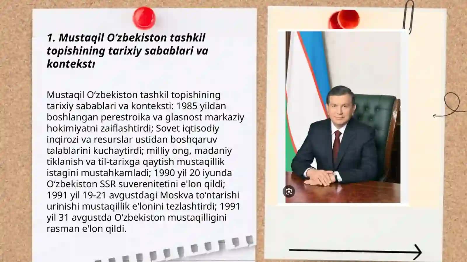 Mustaqil O‘zbekiston Respublikasi tashkil topishining tarixiy ahamiyati 3