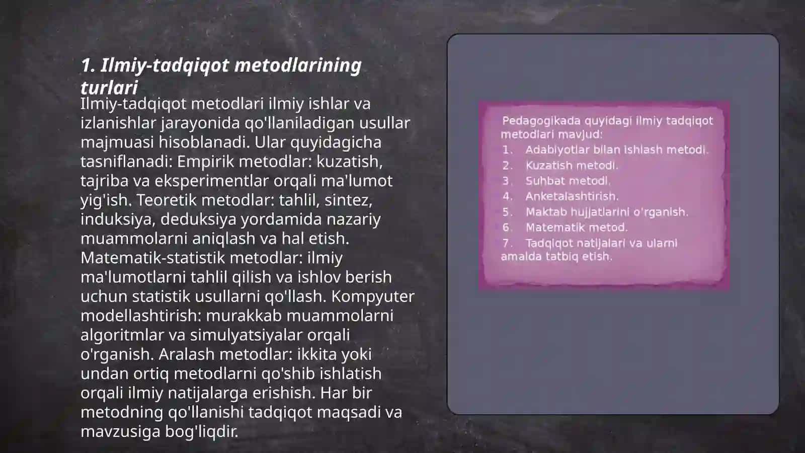 Pedagogika fanining ilmiy-tadqiqot metodlari 3