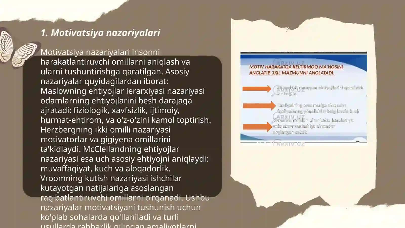 Xorij psixologiyasida motiv va motivatsiya muammosi 3
