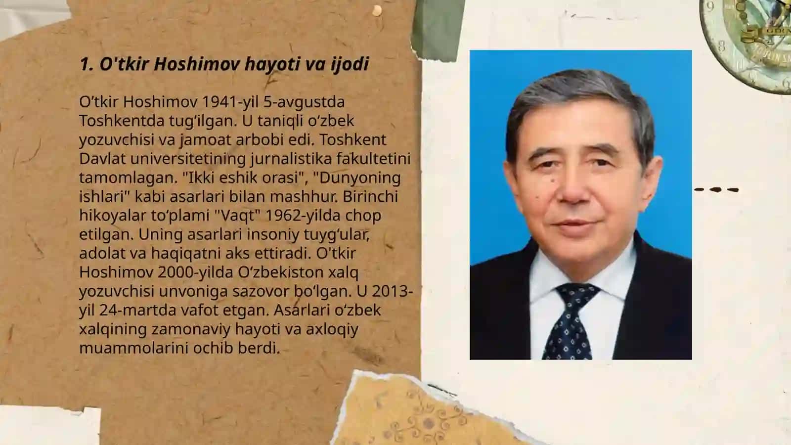 O'tkir Hoshimov Dunyoning ishlari qissasi tahlili 3