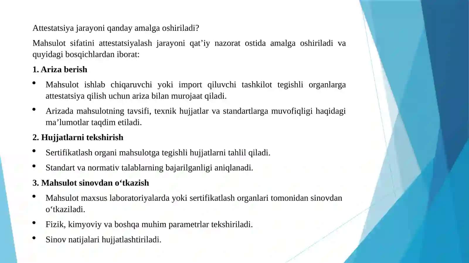 Mahsulotsifatiniattestatsiyalash davlattizimi 3