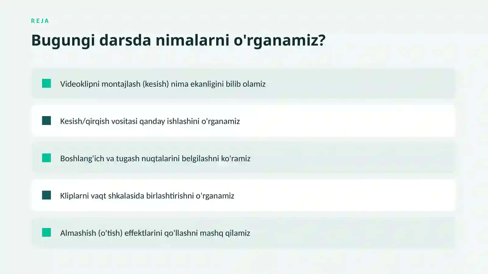 Videoklipni montaj qilish 3
