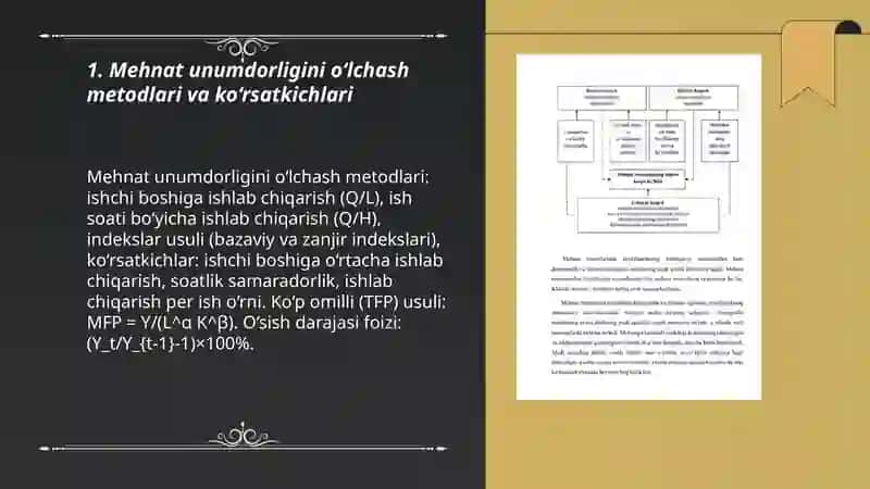 Mehnat unumdorligining darajasi va uning tasir etuvchi omili 3