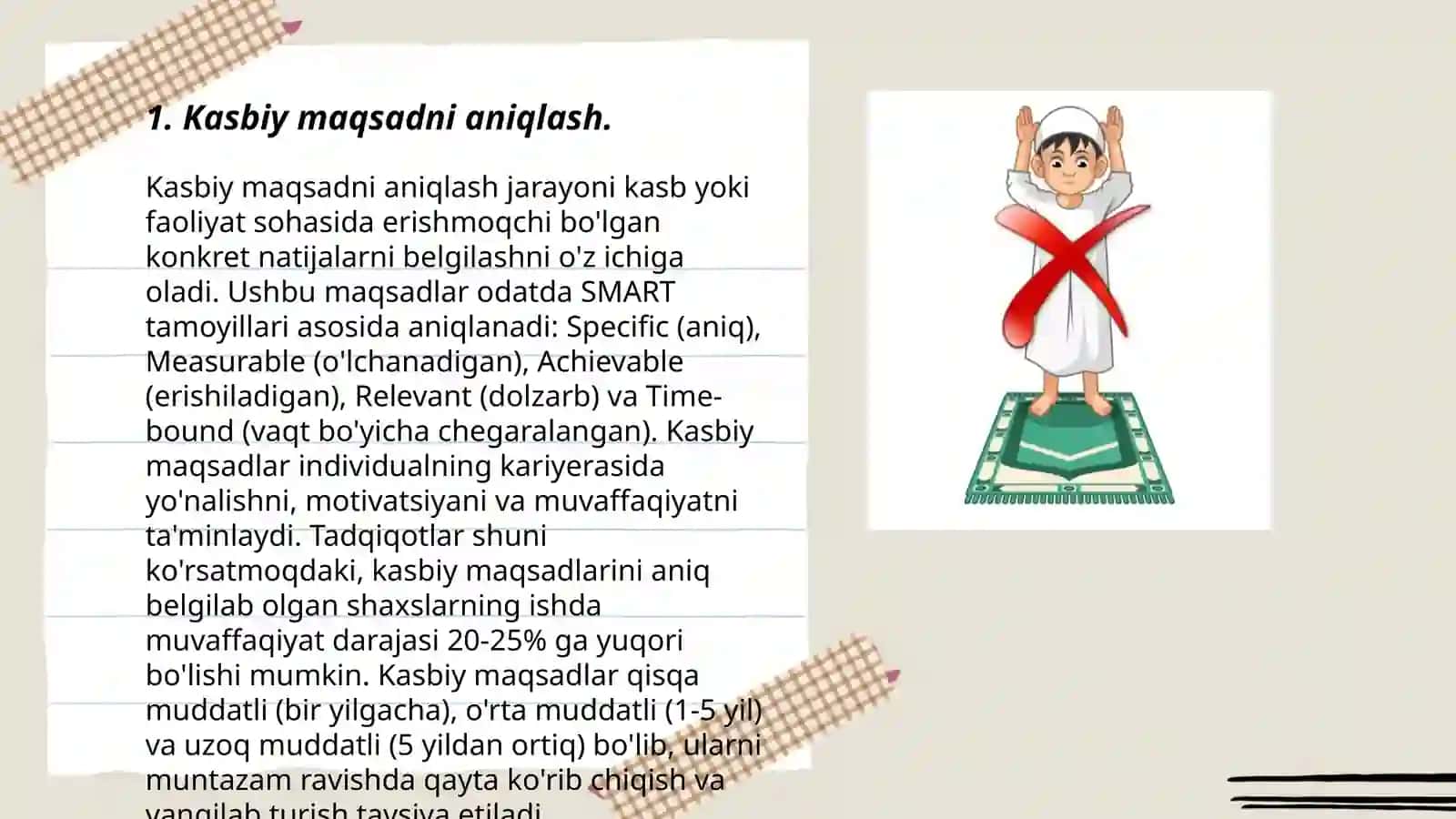 Kasbiy Maqsadlar 3