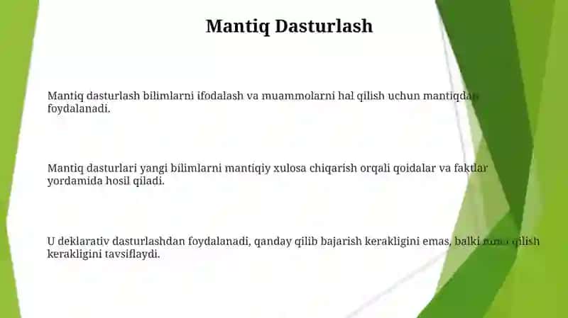Mantiq Dasturlash 3