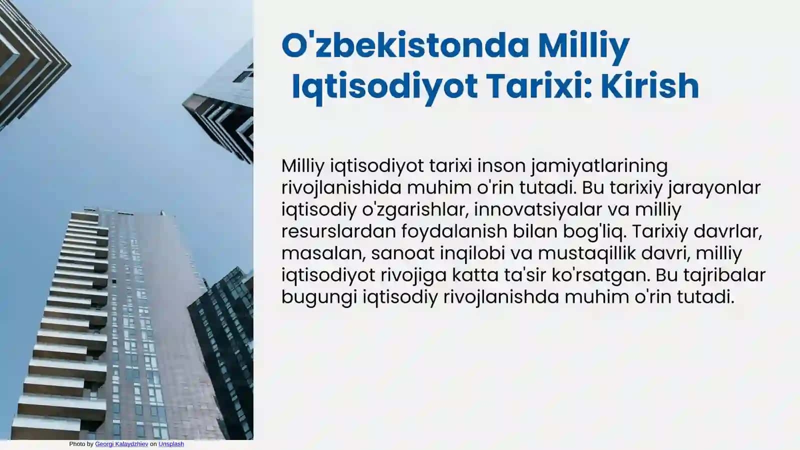 Milliy Iqtisodiyot Tarixi: Kirish 3
