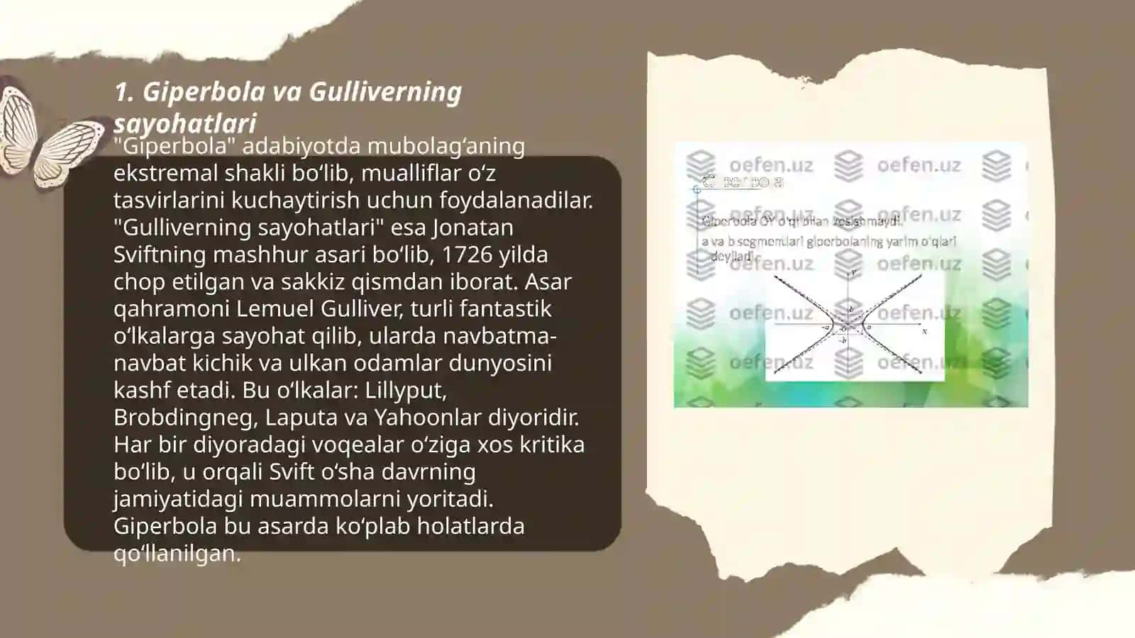 Guliverning sayohatlari ramanida giperbolaning ôrni 3