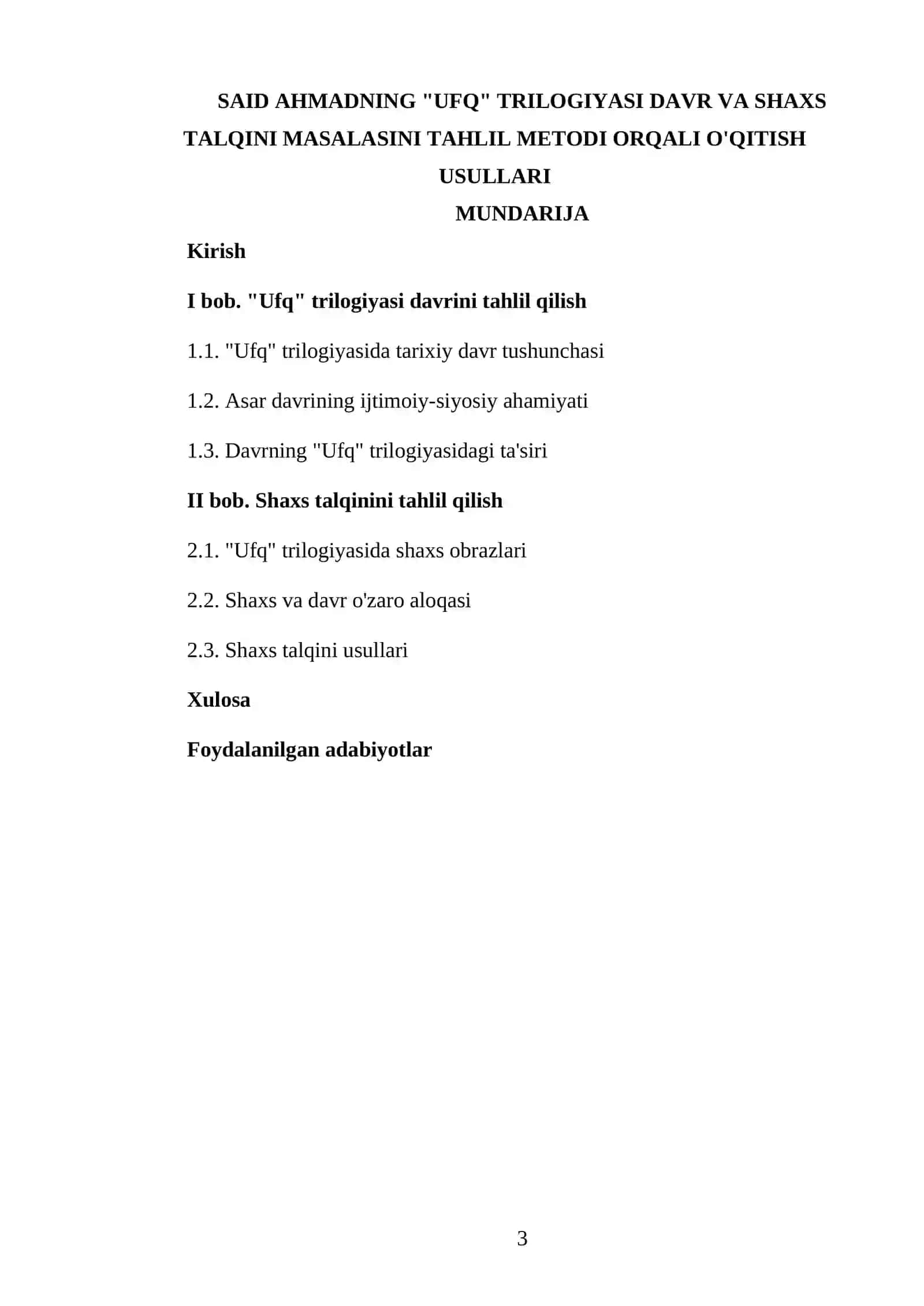 SAID AHMADNING "UFQ" TRILOGIYASI DAVR VA SHAXS TALQINI MASALASINI TAHLIL METODI ORQALI O'QITISH USULLARI 3