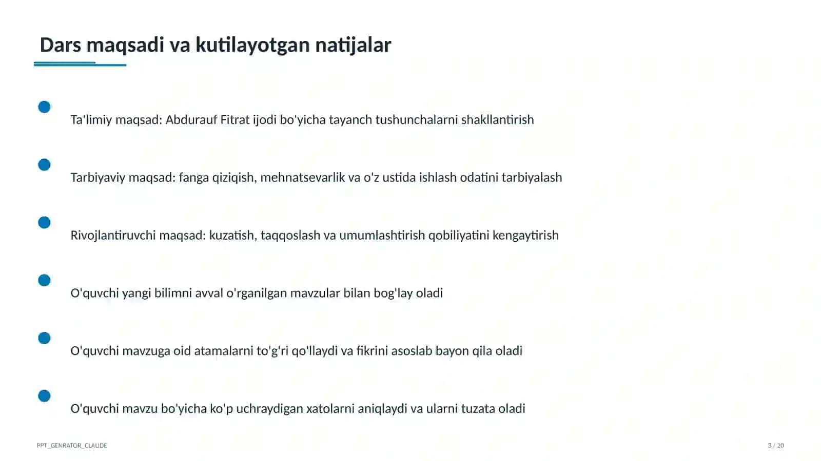 Abdurauf Fitrat ijodi (9-sinf) 3
