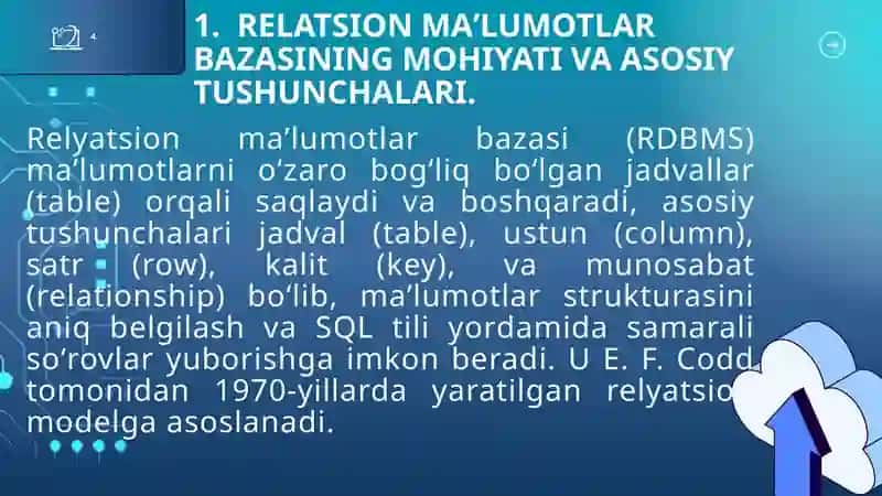 RELATSION BAZALAR TUSHUNCHASI 3