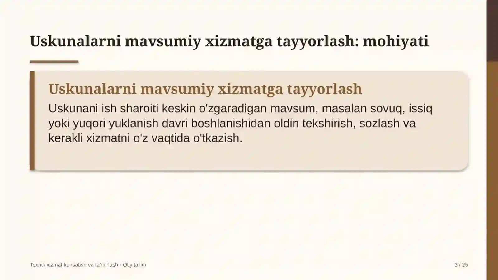 Kimyoviy tozalash korxonalarida uskunalarni mavsumiy xizmatga tayyorlash 3