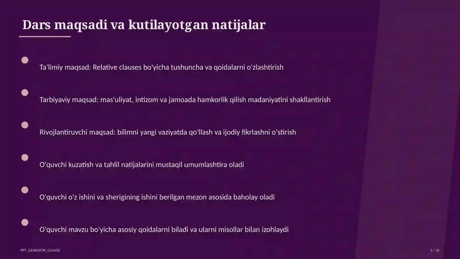 Relative clauses (10-sinf) 3