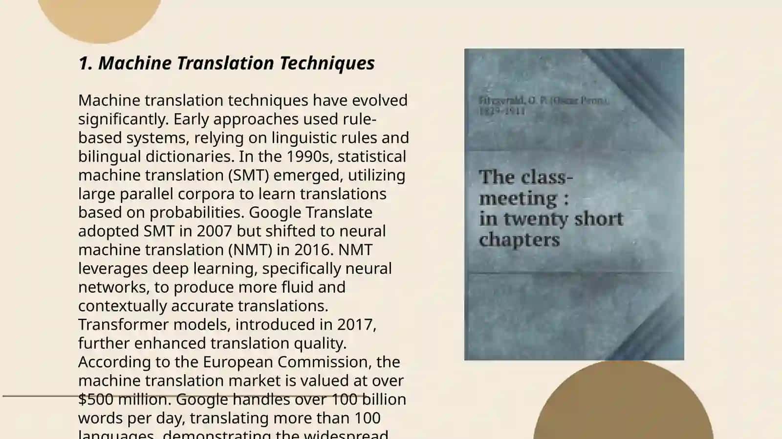 Machine Translation Techniques 3