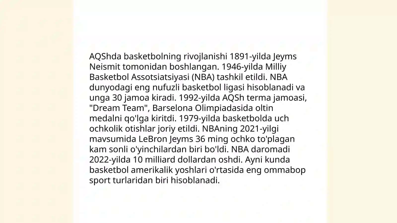 AQShda basketbolning rivojlanishi 3